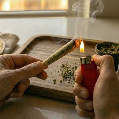 Properly Lighting a Cone With a Bic Lighter While Rotating It